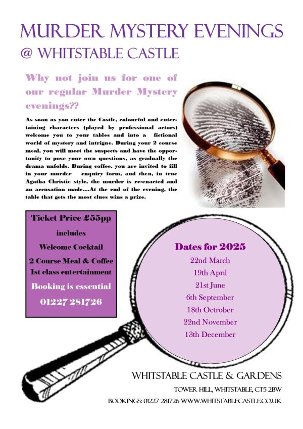 murder mystery evenings 2025